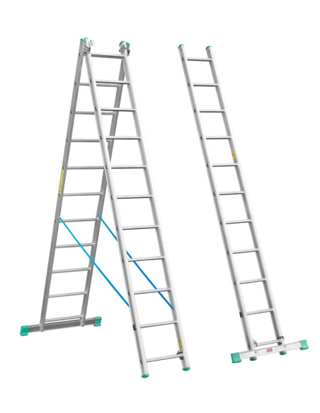 Drabina Profesjonalna DRABEX TP 4211 3x11 jako drabina rozstawna i przystawna