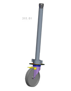 Kółko jezdne rusztowania aluminiowego RA 1130 R-R
