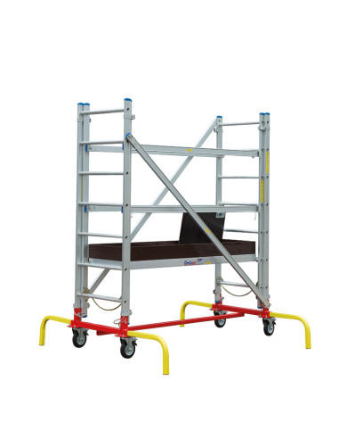 Rusztowanie aluminiowe Drabex RJ 220 z otwartą klapą