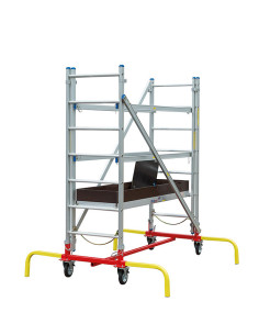 Rusztowanie aluminiowe Drabex RJ 220 z otwartą klapą
