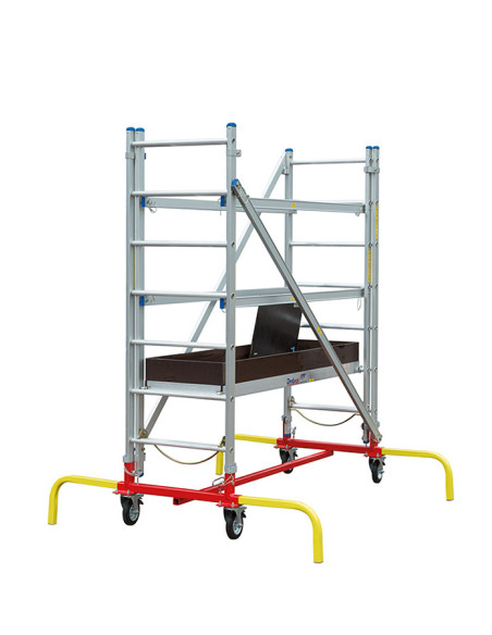 Rusztowanie aluminiowe Drabex RJ 220 z otwartą klapą