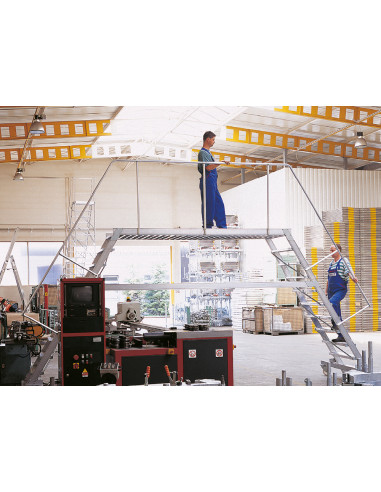 Schody pomostowe z platformą