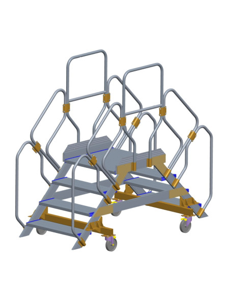 Schody robocze z poręczami Drabex 17000