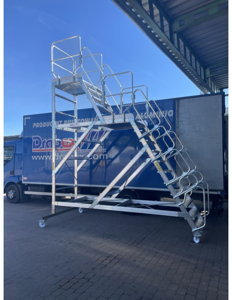 Schody na kółkach z blokadą