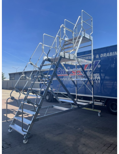 Schody z bocznymi poręczami