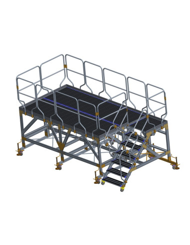 Podest z dużą platformą roboczą