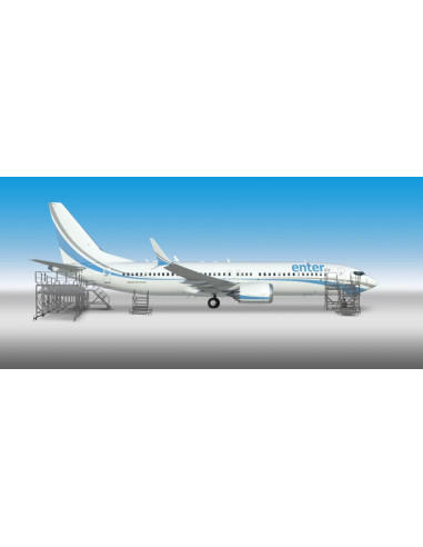 Podesty przy samolocie