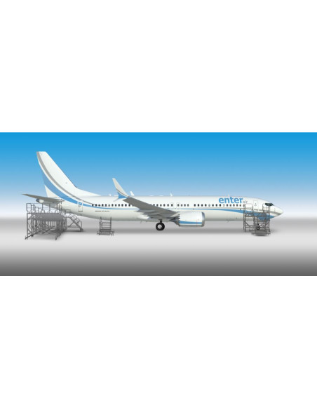 Podesty przy samolocie