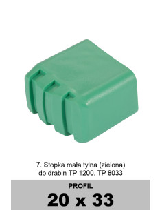Stopka do drabin TP 1200 mała tylna 20x33